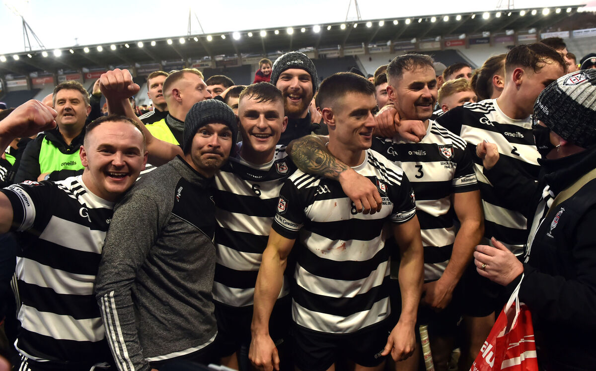 The Midleton players celebrate after defeating Glen Rovers in the Co-Op Superstores Cork Premier SHC final at Páirc Uí Chaoimh. Picture: Eddie O'Hare