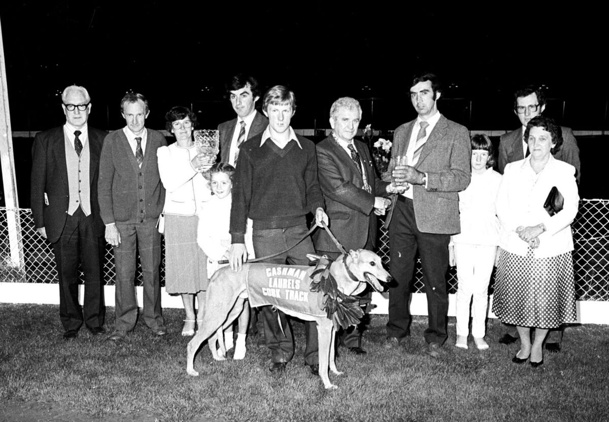 Christy O'Callaghan trainer the winner in the 1982 Laurels, The Stranger. Christy O'Callaghan trainer the winner in the 1982 Laurels, The Stranger.