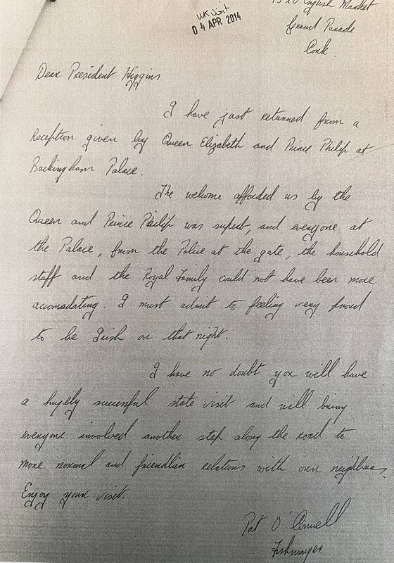 A letter Cork man Pat O'Connell sent to President Michael D Higgins. A letter Cork man Pat O'Connell sent to President Michael D Higgins.
