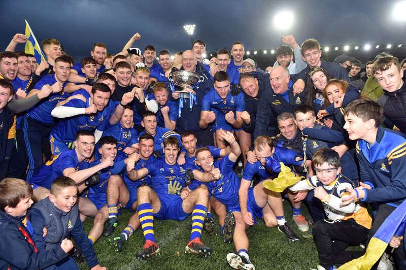St. Finbarr's players and mentors celebrate. Picture: Eddie O'Hare