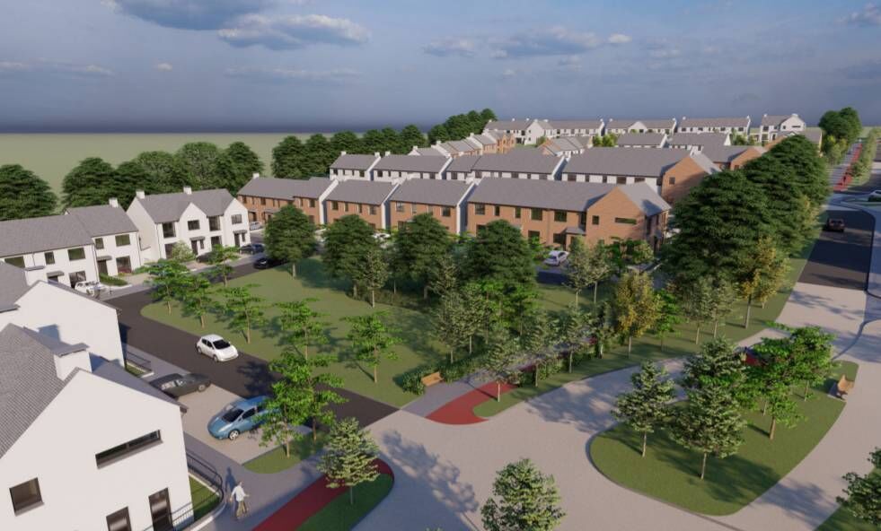 O’Flynn Construction Co Unlimited Company has submitted an SHD application seeking permission from An Bord Pleanála to develop 275 residential units and a crèche at a site in Ballyvolane. Image of a view of the proposed development in the Planning and Design Statement. O’Flynn Construction Co Unlimited Company has submitted an SHD application seeking permission from An Bord Pleanála to develop 275 residential units and a crèche at a site in Ballyvolane. Image of a view of the proposed development in the Planning and Design Statement.