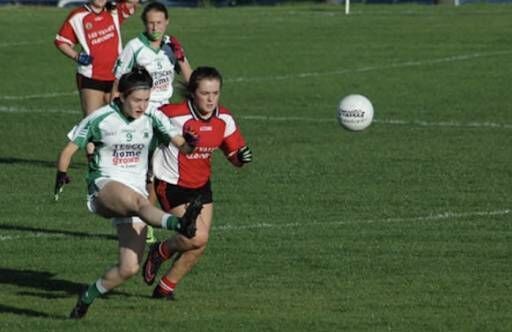 Rachel Sheehan in action for Passage West. Rachel Sheehan in action for Passage West.