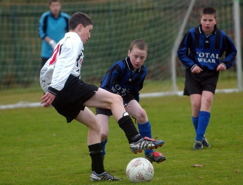 Ringmahon's Gearoid Morrissey has control of the ball against Waterloo in the U13 CSL. Picture: Gavin Browne