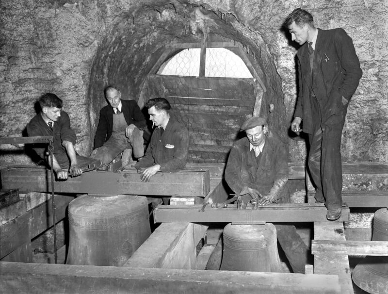 Shandon Bells being repaired in 1952.