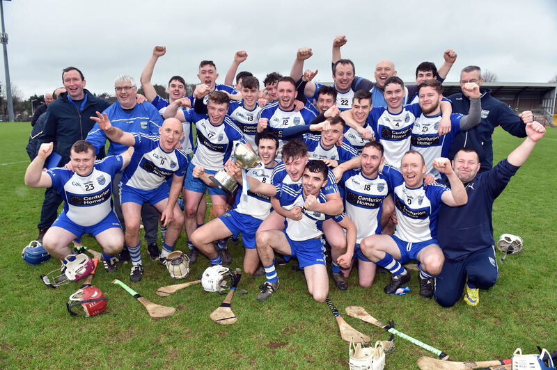 Belgooly players celebrate after defeating Randal Og in the Co-Op Superstores Cork JBHC final at Páirc Uí Rinn. Picture: Eddie O'Hare