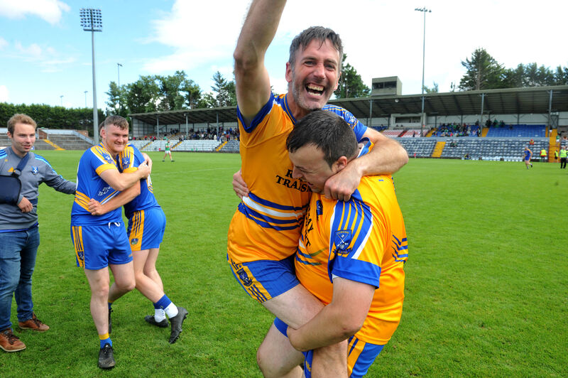  Moss O'Connell and Ciaran Cronin, Lisgoold, celebrate after winning the first of two county titles this year. Picture: Larry Cummins