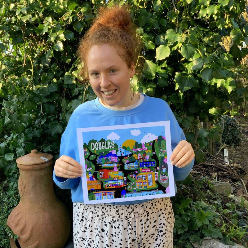 Susan Mulcahy with some of her work. Susan Mulcahy with some of her work.