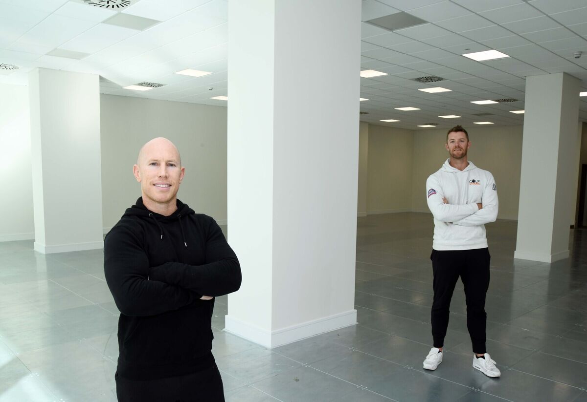 Peter Stringer, former Munster and Irish rugby player, (left) and Peter O'Keeffe, Irish international golfer, business partners in the studio space where their F45 studio will be located in The Elysian, Cork. Peter Stringer, former Munster and Irish rugby player, (left) and Peter O'Keeffe, Irish international golfer, business partners in the studio space where their F45 studio will be located in The Elysian, Cork.
