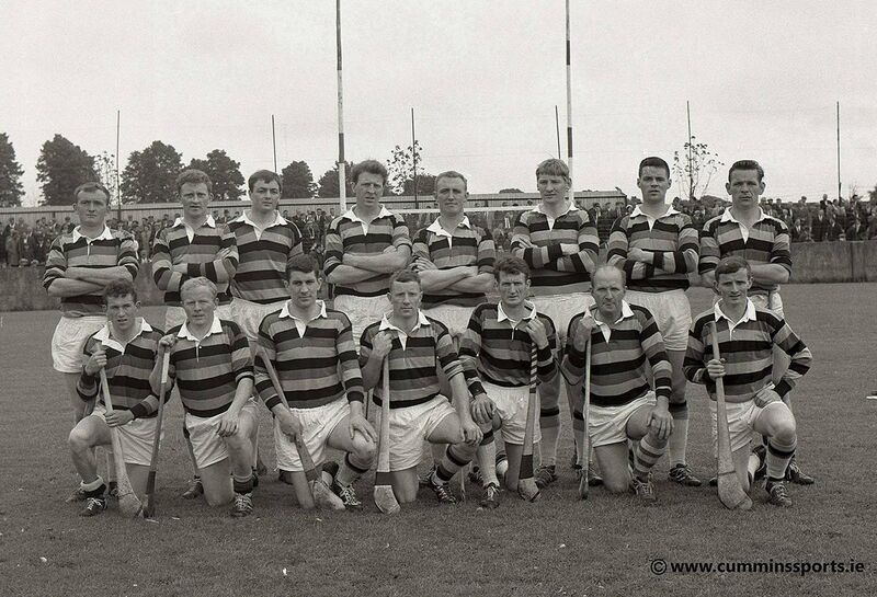 The Glen Rovers team of 1967: Back, from left: Denis O’Riordan; Patsy Harte; Denis Coughlan; Mick Lane; Maurice Twomey; Dave Moore; Jerry O’Sullivan; Tom Corbett. Front, from left: Mick Kenneally; Jackie Daly; John Young; Seanie Kennefick, captain; Bill Carroll; Christy Ring and Finbarr O’Neill