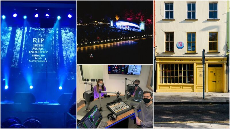 Clockwise: Cyprus Avenue chimes a death knell for the music business after more restrictions, Fitzgerald's Park lights up for Magic Nights by the Lee, PLUGD Records' new home on Coal Quay, student radio hosts in UCC 98.3FM's new studio Clockwise: Cyprus Avenue chimes a death knell for the music business after more restrictions, Fitzgerald's Park lights up for Magic Nights by the Lee, PLUGD Records' new home on Coal Quay, student radio hosts in UCC 98.3FM's new studio