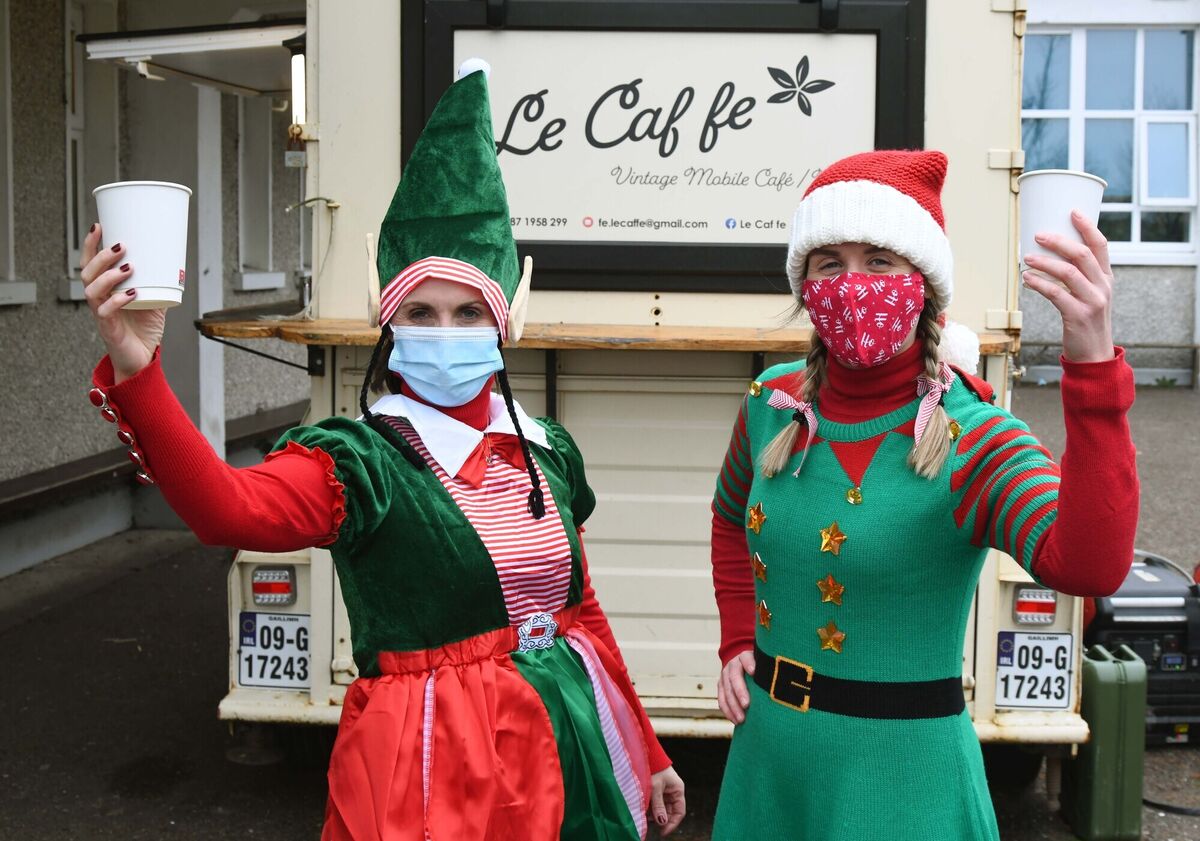 Teachers Paula Fleming (left) and Laura McCormack at the Christmas Jumper Day at Colaiste an Chroí Naofa, Carraig na bhFear, in aid of Concern celebrated with hot choclotate from Le Caf Fe for students and staff. Picture Denis Minihane. Teachers Paula Fleming (left) and Laura McCormack at the Christmas Jumper Day at Colaiste an Chroí Naofa, Carraig na bhFear, in aid of Concern celebrated with hot choclotate from Le Caf Fe for students and staff. Picture Denis Minihane.