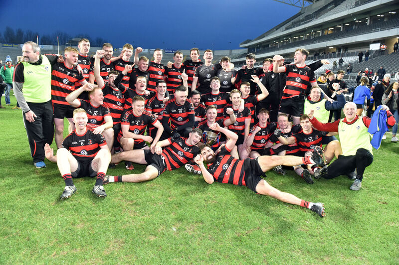 Newmarket players celebrate after defeating Kanturk in the Bon Secours Cork PIFC final at Pairc Ui Chaoimh. Picture: Eddie O'Hare Newmarket players celebrate after defeating Kanturk in the Bon Secours Cork PIFC final at Pairc Ui Chaoimh. Picture: Eddie O'Hare