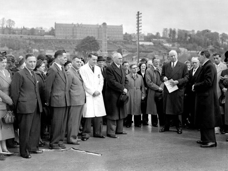 The official opening of Coca Cola bottling plant at Carrigrohane Road, in 1952.