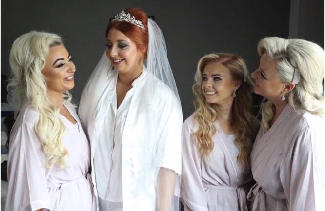 Sophie with her bridesmaids.