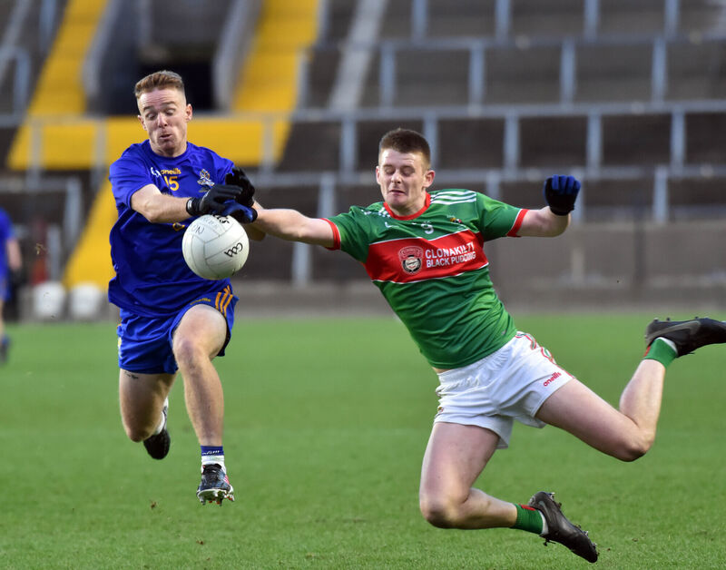 St Finbarr's Eoghan McGreevey wins the ball from Clonakilty's Joe Grimes during the Bon Secours Premier SFC final. Picture: Eddie O'Hare St Finbarr's Eoghan McGreevey wins the ball from Clonakilty's Joe Grimes during the Bon Secours Premier SFC final. Picture: Eddie O'Hare