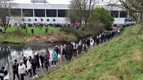 WATCH: Emotional scenes at Cork's Atlantic Pond as crowds gather in memory of Ashling Murphy