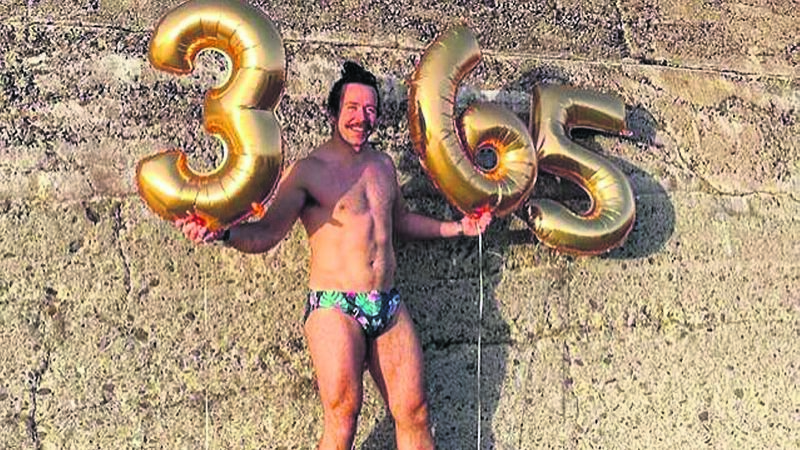 Cork man swims more than 400 days for charity in his funky trunks Cork man swims more than 400 days for charity in his funky trunks