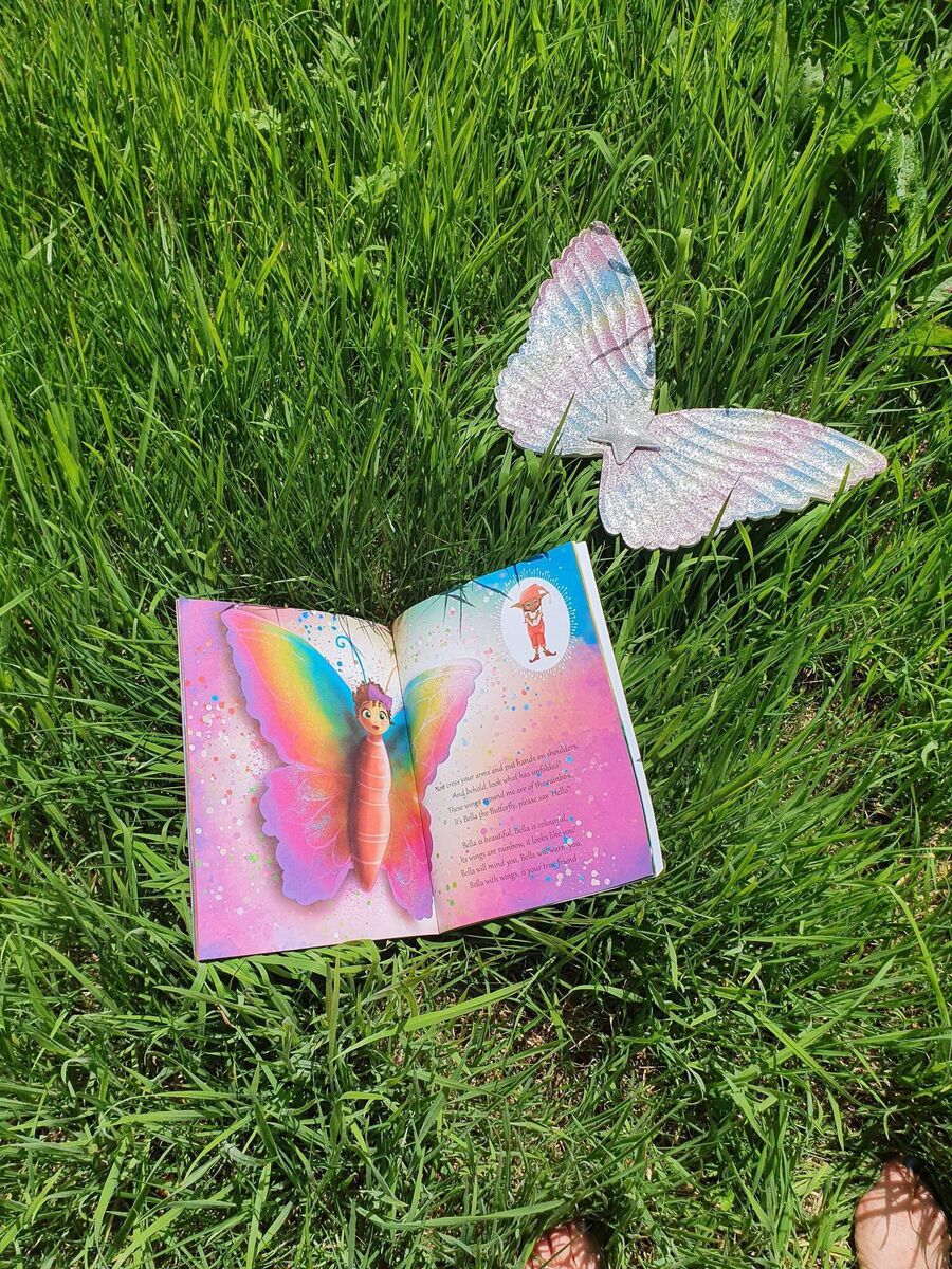 Inside Belinda Murphy's book, Bella the Butterfly.