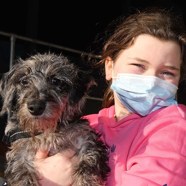 Eve O'Shea with Lucy