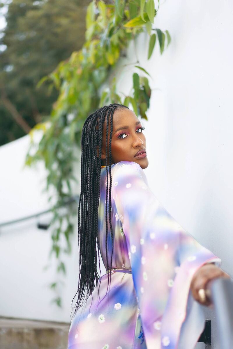 Busi Zulu wearing the Lavender Robe - €55 from M.I.O Prints. Picture: David Nwokocha (Cupid Visuals) Busi Zulu wearing the Lavender Robe - €55 from M.I.O Prints. Picture: David Nwokocha (Cupid Visuals)