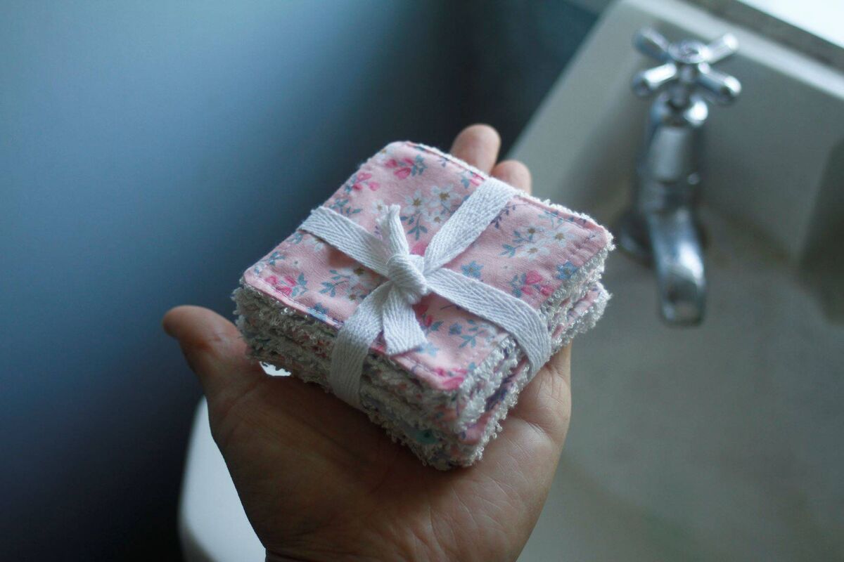 Cleansing cloths made by Lauren.