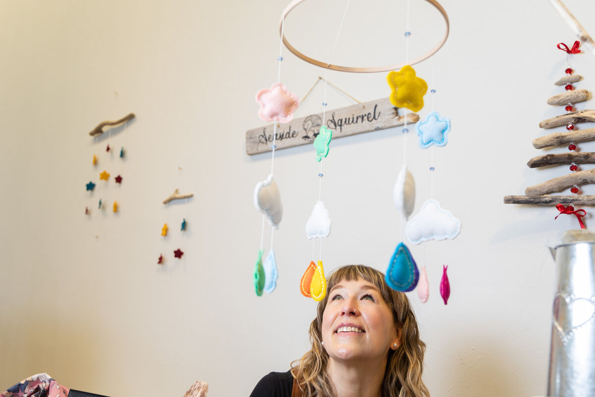 Artist Lauren Guillery, Seaside Squirrel from Clonakilty with her work at the Glucksman Craft + Design Fair in the Glucksman Gallery, UCC back in November. Picture: Darragh Kane