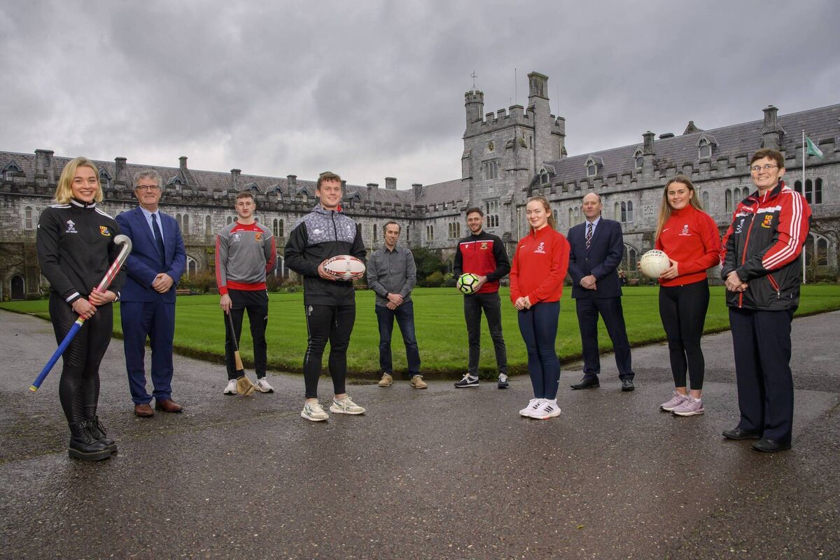 Pictured at today's launch are Elva Kerr, UCC President Prof John O'Halloran, Mark Kehoe, Rob Hedderman, Jeff Gomez UCC High Performance Manager, Jack O'Sullivan, Meg Ryan, Morgan Buckley Head of UCC Sport &amp; Physical Activity, KellyAnn Hogan, and Christine O Donovan, Deputy Head of UCC Sport &amp; Physical Activity.Picture: Daragh McSweeney/Provision.