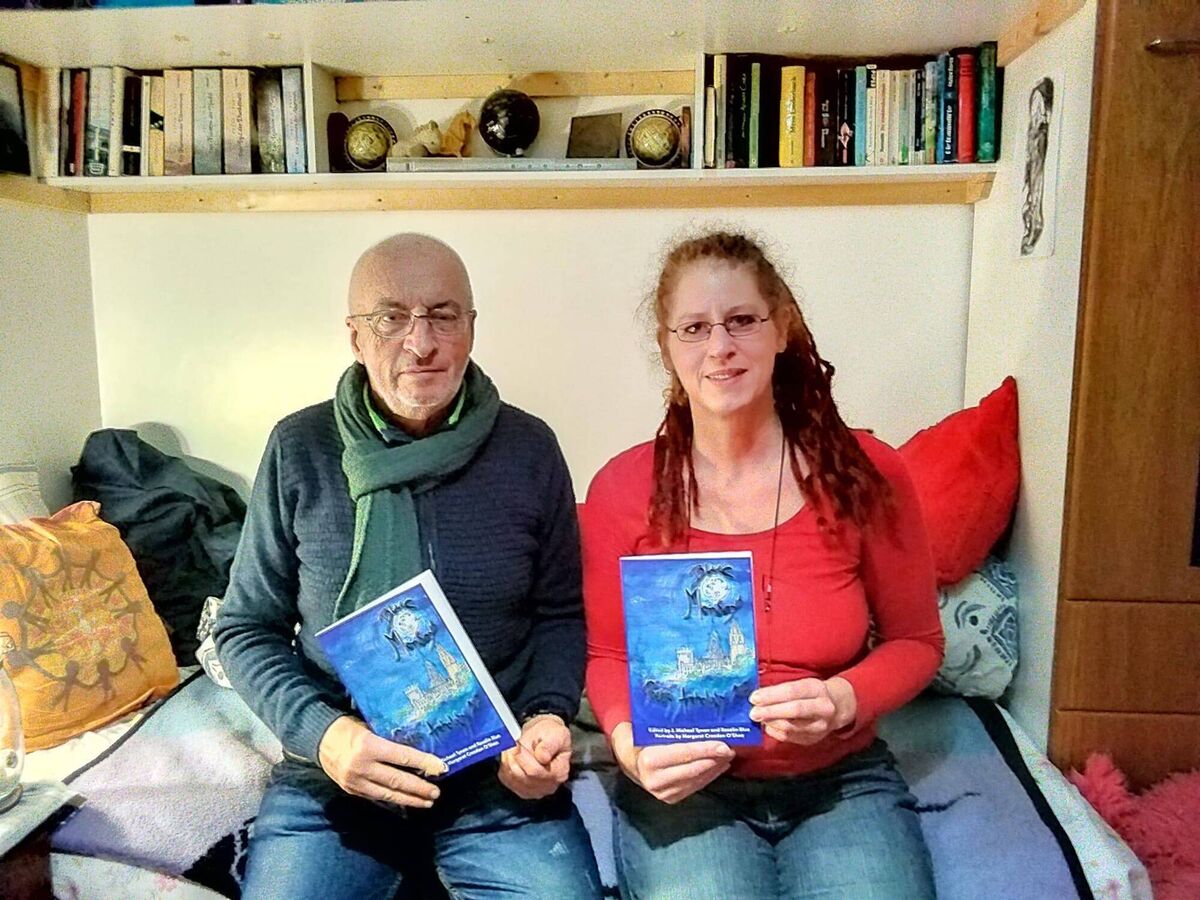 Blue Mondays Writing Group, co-editor J. Michael Tynan and facilitator and founder Rosalin Blue. Blue Mondays Writing Group, co-editor J. Michael Tynan and facilitator and founder Rosalin Blue.
