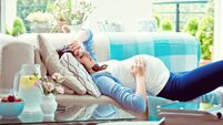 Pregnant woman resting