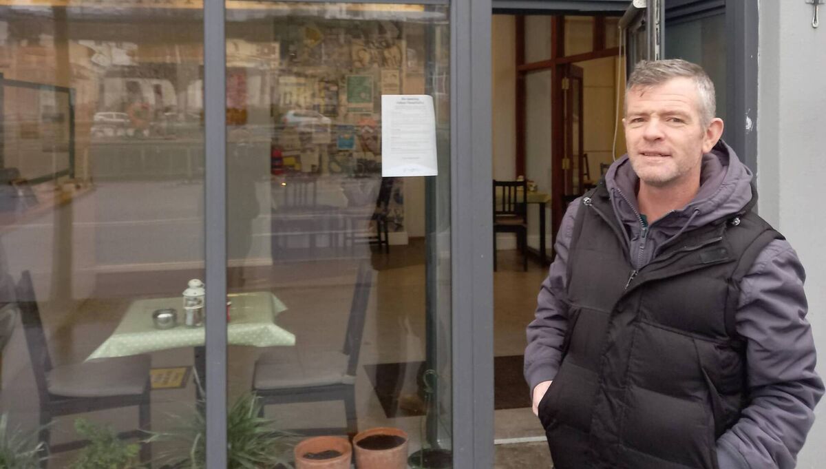 Gary O'Brien, who slept in the cafe where he now works for seven months