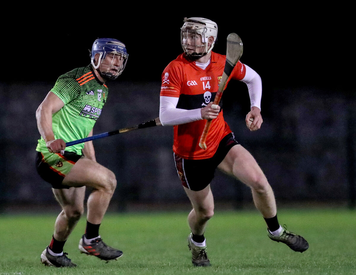 UCC’s Shane Barrett with Seamus Casey of IT Carlow. Picture: INPHO/Evan Treacy