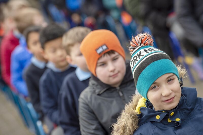 The first Safe School Zone for County Cork has been officially launched at Scoil Phádraig Naofa in Bandon by Mayor of the County of Cork, Cllr. Gillian Coughlan and Minister of State at the Department of Transport, Hildegarde Naughton TD. Pictured 4th Classpupil Delin Crismaru at the official opening. Pic Daragh Mc Sweeney/Provision