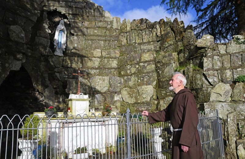 Fr. Silvester O'Flynn, OFM Cap., Guardian of Rochestown Friary, Cork, at the Lourdes grotto on the grounds of Rochestown College. Picture Denis Minihane. Fr. Silvester O'Flynn, OFM Cap., Guardian of Rochestown Friary, Cork, at the Lourdes grotto on the grounds of Rochestown College. Picture Denis Minihane.