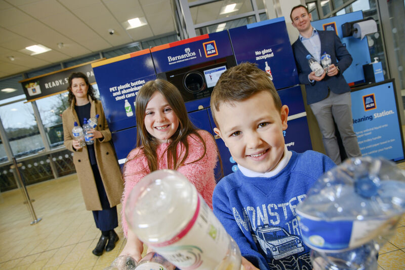 Aldi’s reverse vending machine is capable of collecting and storing up to 3,000 plastic bottles or 12,000 cans at any given time. Pic Daragh Mc Sweeney/Provision Aldi’s reverse vending machine is capable of collecting and storing up to 3,000 plastic bottles or 12,000 cans at any given time. Pic Daragh Mc Sweeney/Provision