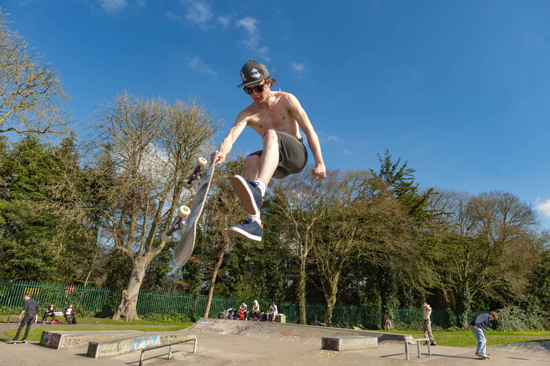 Sean O’Connell Keating skateboarding on Cork’s Mardyke Skatepark. pic Michael Mac Sweeney/Provision Sean O’Connell Keating skateboarding on Cork’s Mardyke Skatepark. pic Michael Mac Sweeney/Provision