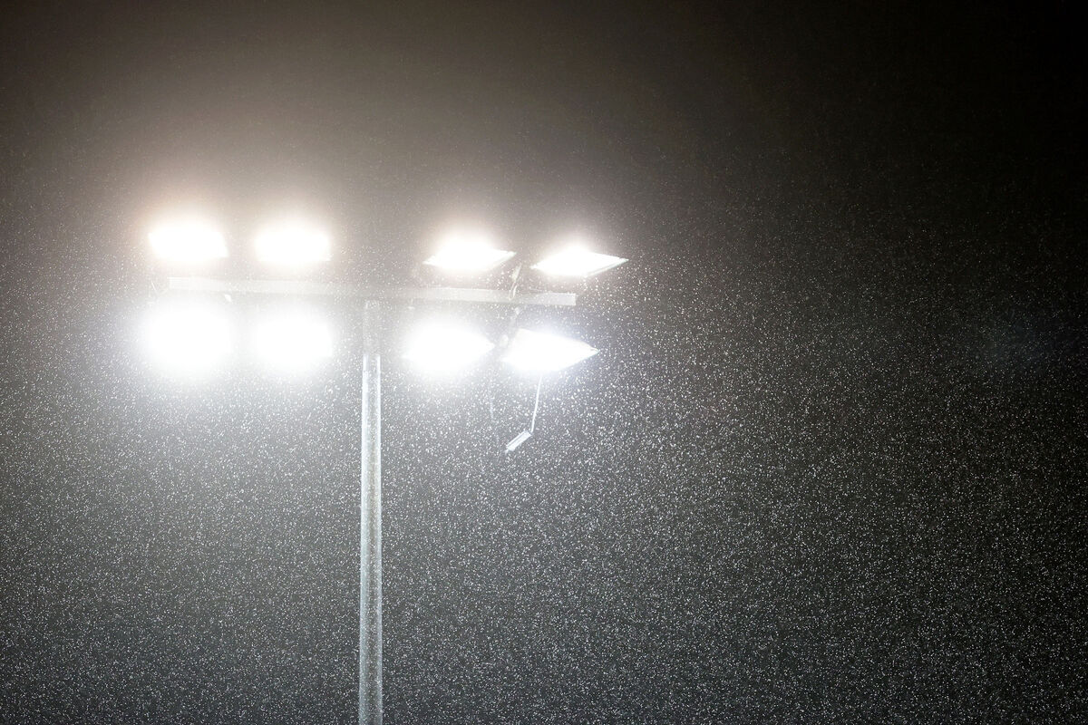 A view of the conditions during the game. Picture: INPHO/Laszlo Geczo