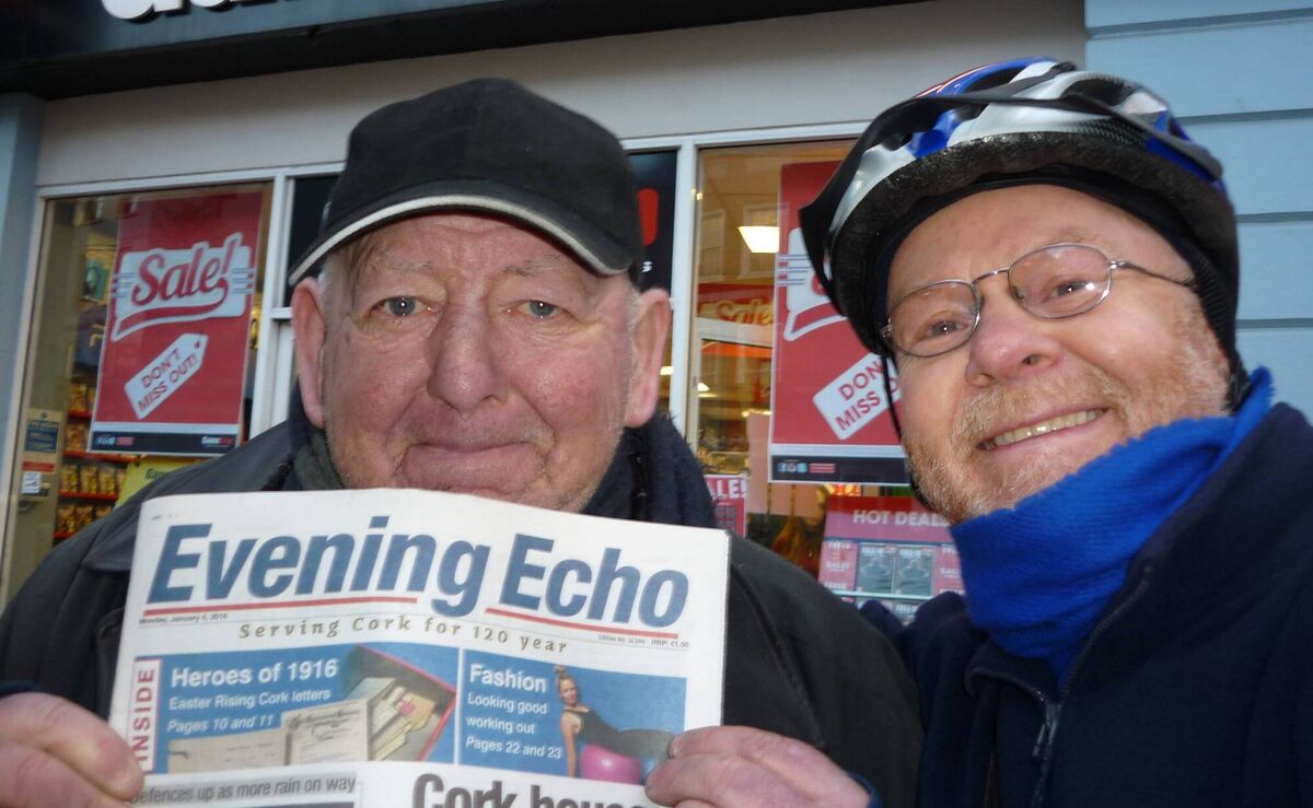 Cork’s famous Echo Boy, Michael O’Regan and Richard T. Cooke on Pana.