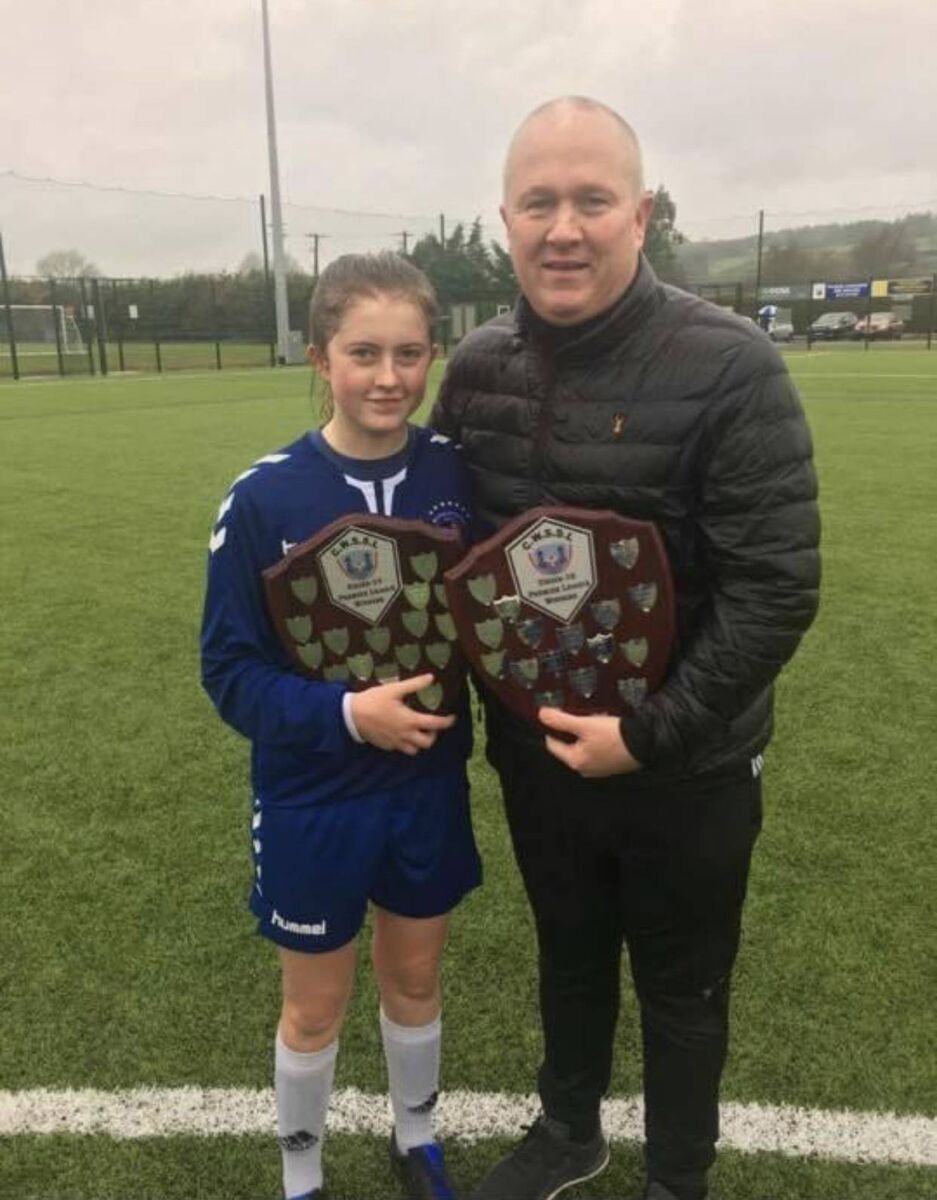 John Ronan with daughter Ava former Macroom and Wilton player and current Cork City player 