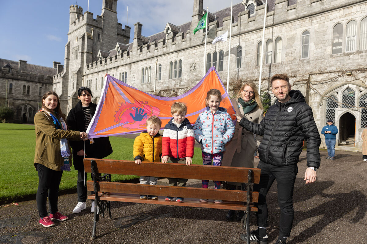 The opening ceremony, celebrating the start of Refugee Week took place on Monday February 21when two flags were raised on the Main Quadrangle by the UCC interim-Registrar, Professor Stephen Byrne. Professor Byrne who said “UCC is proud to be a university of sanctuary, and to support refugees and migrants at risk. The events taking place during Refugee Week are an excellent example of collaboration between students, staff and refugee communities”. The Refugee Week flag was be joined by a flag designed by migrant youth to explore their identity and heritage through the Glucksman’s Creative Agency In Colour project. The opening ceremony, celebrating the start of Refugee Week took place on Monday February 21when two flags were raised on the Main Quadrangle by the UCC interim-Registrar, Professor Stephen Byrne. Professor Byrne who said “UCC is proud to be a university of sanctuary, and to support refugees and migrants at risk. The events taking place during Refugee Week are an excellent example of collaboration between students, staff and refugee communities”. The Refugee Week flag was be joined by a flag designed by migrant youth to explore their identity and heritage through the Glucksman’s Creative Agency In Colour project.