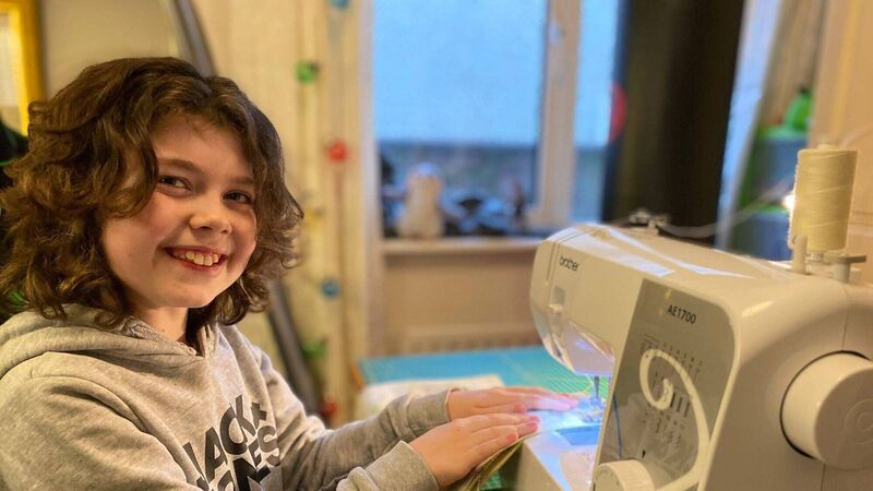 Rory sewing up storm with comfy cushions