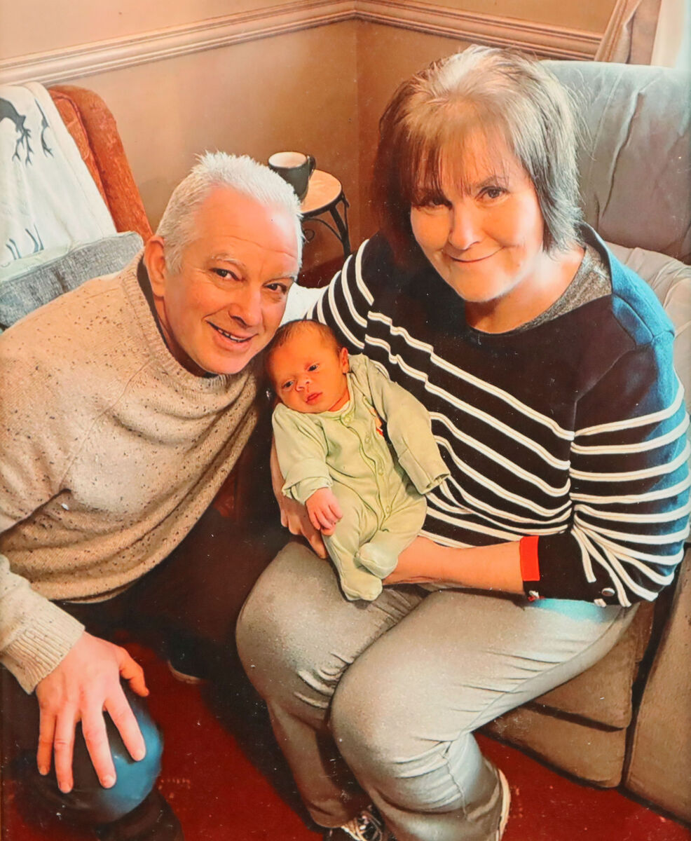  Michael and Sharon O'Keeffe with grandson Jack. 