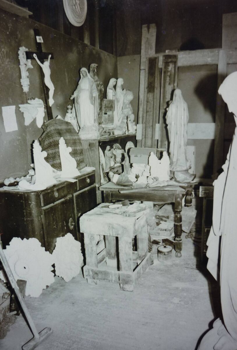 A view of Maurice’s statue workshop in 1988. (Photograph: Richard T. Cooke)