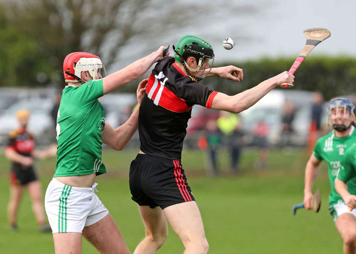Daire O'Leary in Harty Cup action for St Colman's against Niall Hartnett, CBC. O'Leary's progress since that game in 2020 has been remarkable. Picture: Jim Coughlan