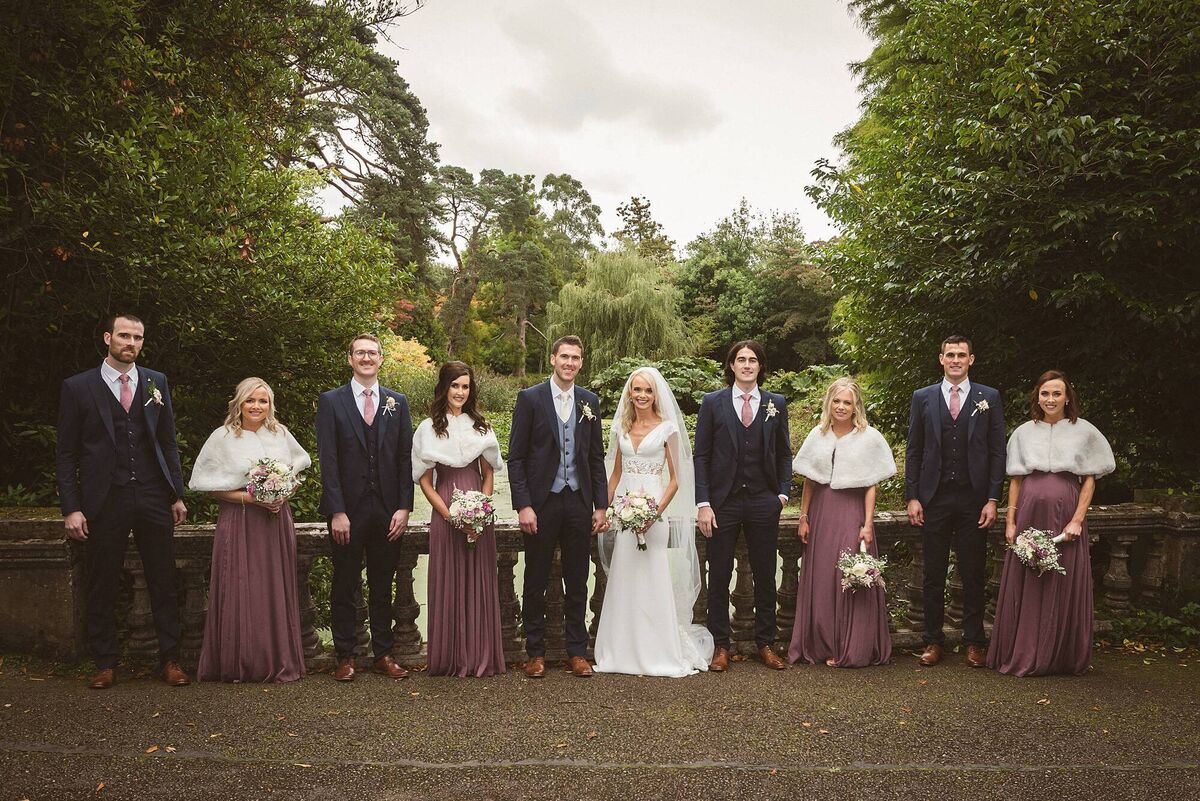 The wedding party. The wedding party.