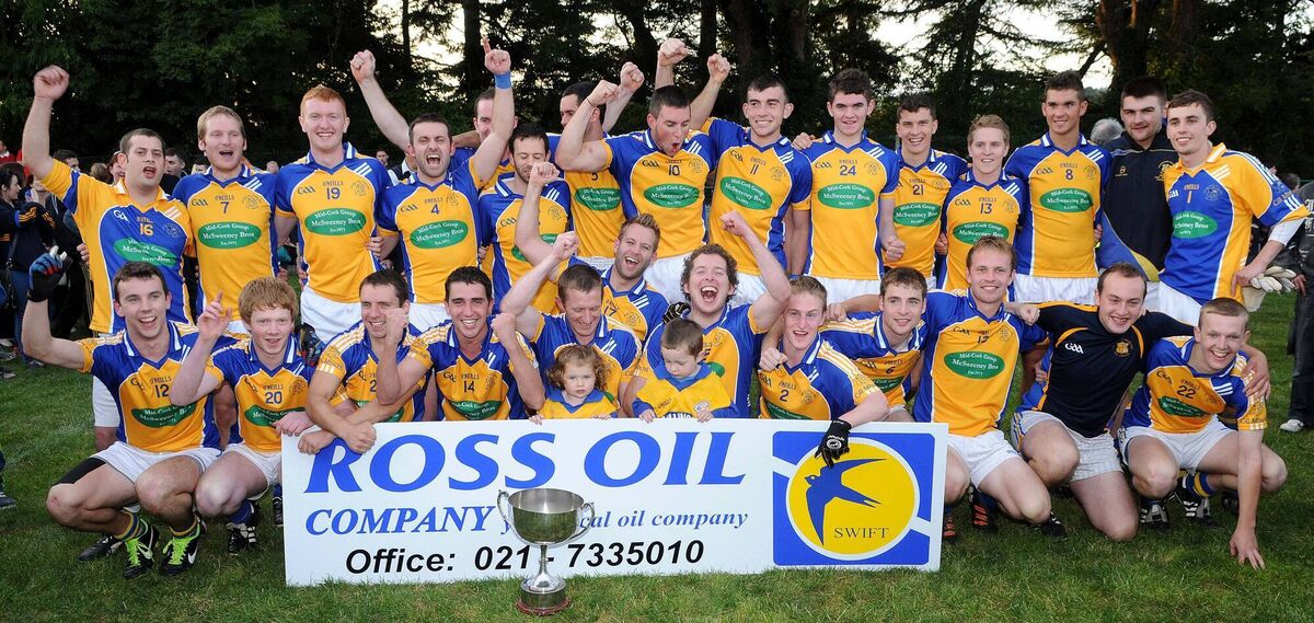 The Kilmichael team after defeating Kilmurry in the 2013 Muskerry JAFC final at Macroom. Picture: David Keane.