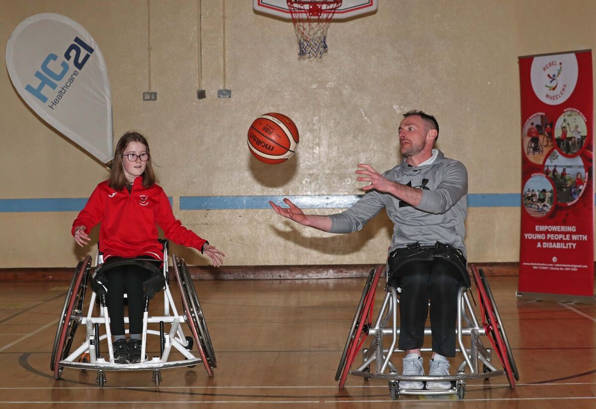 Rebel Wheelers, Molly Marshal with Donncha O'Connor, Healthcare 21 (former Cork Senior Footballer) at Ballyphehane Community Centre, Tory Top Road, Ballyphehane, Cork. Rebel Wheelers, Molly Marshal with Donncha O'Connor, Healthcare 21 (former Cork Senior Footballer) at Ballyphehane Community Centre, Tory Top Road, Ballyphehane, Cork.