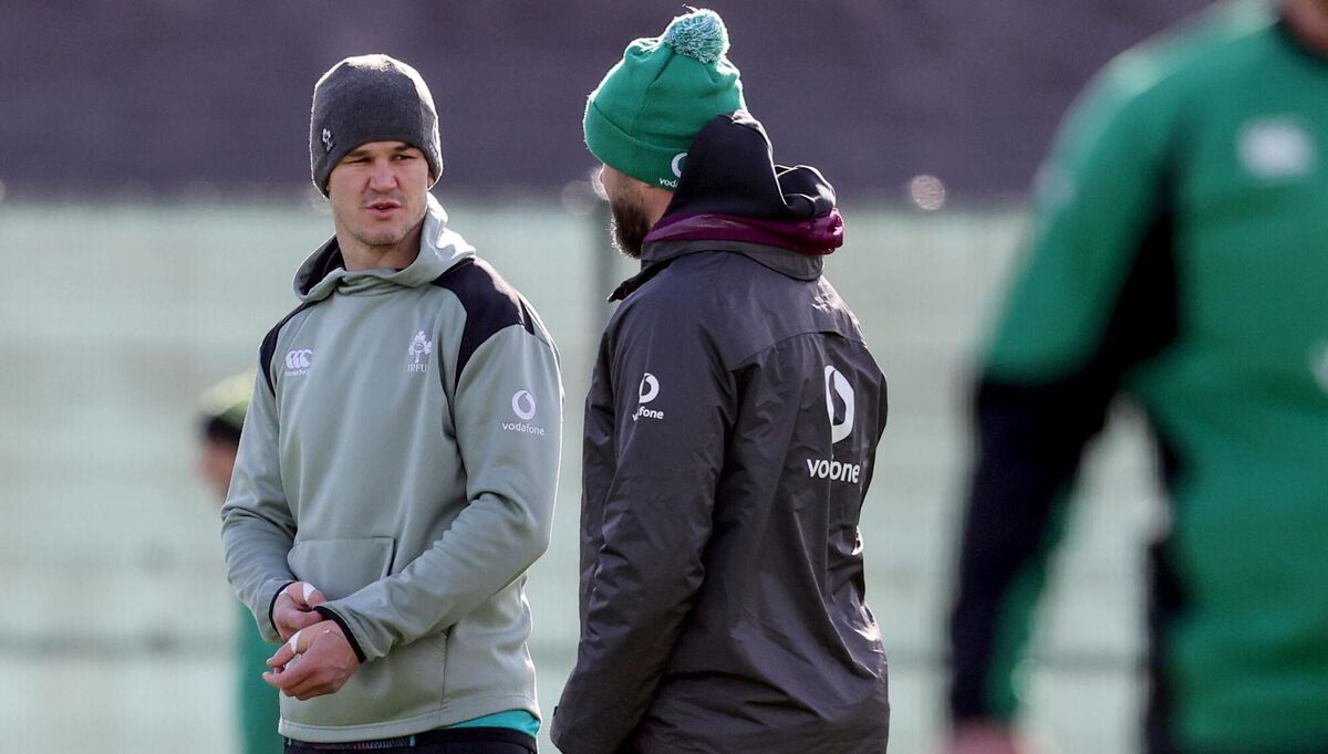 Johnny Sexton and head coach Andy Farrell. Picture: INPHO/Dan Sheridan Johnny Sexton and head coach Andy Farrell. Picture: INPHO/Dan Sheridan