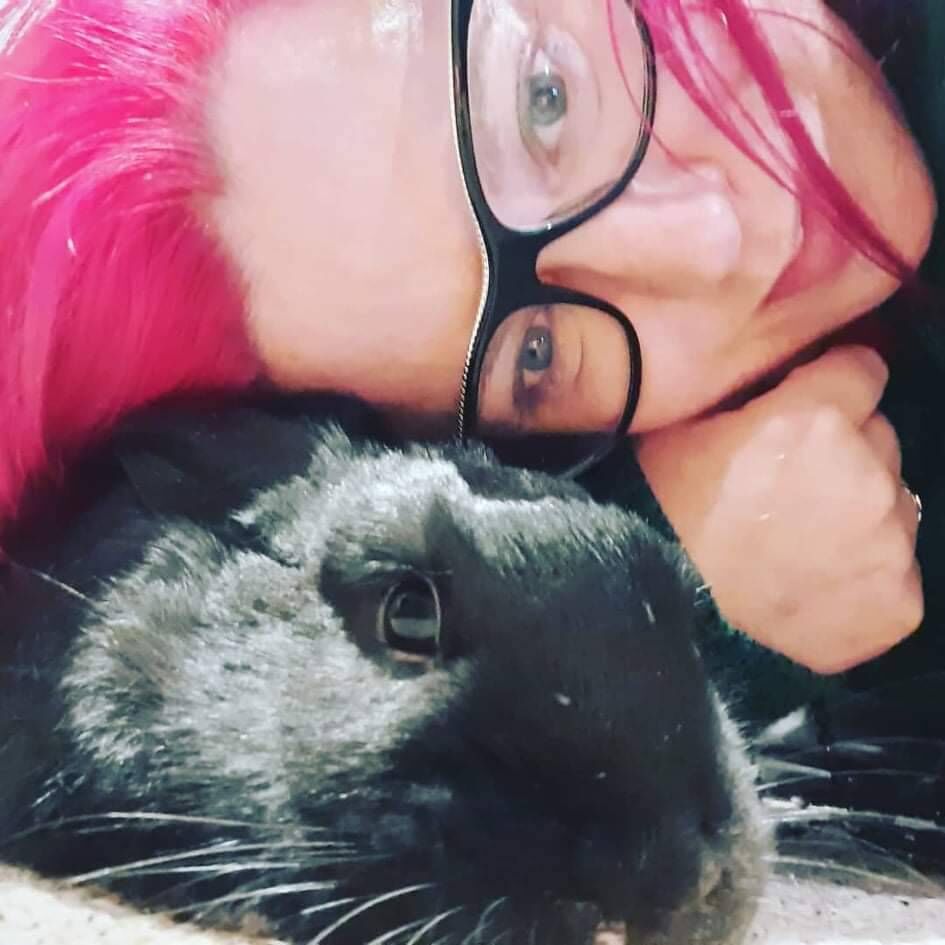 Grace Ní Dhonnchú, who has two pet rabbits, Theo and Lucky. Grace Ní Dhonnchú, who has two pet rabbits, Theo and Lucky.