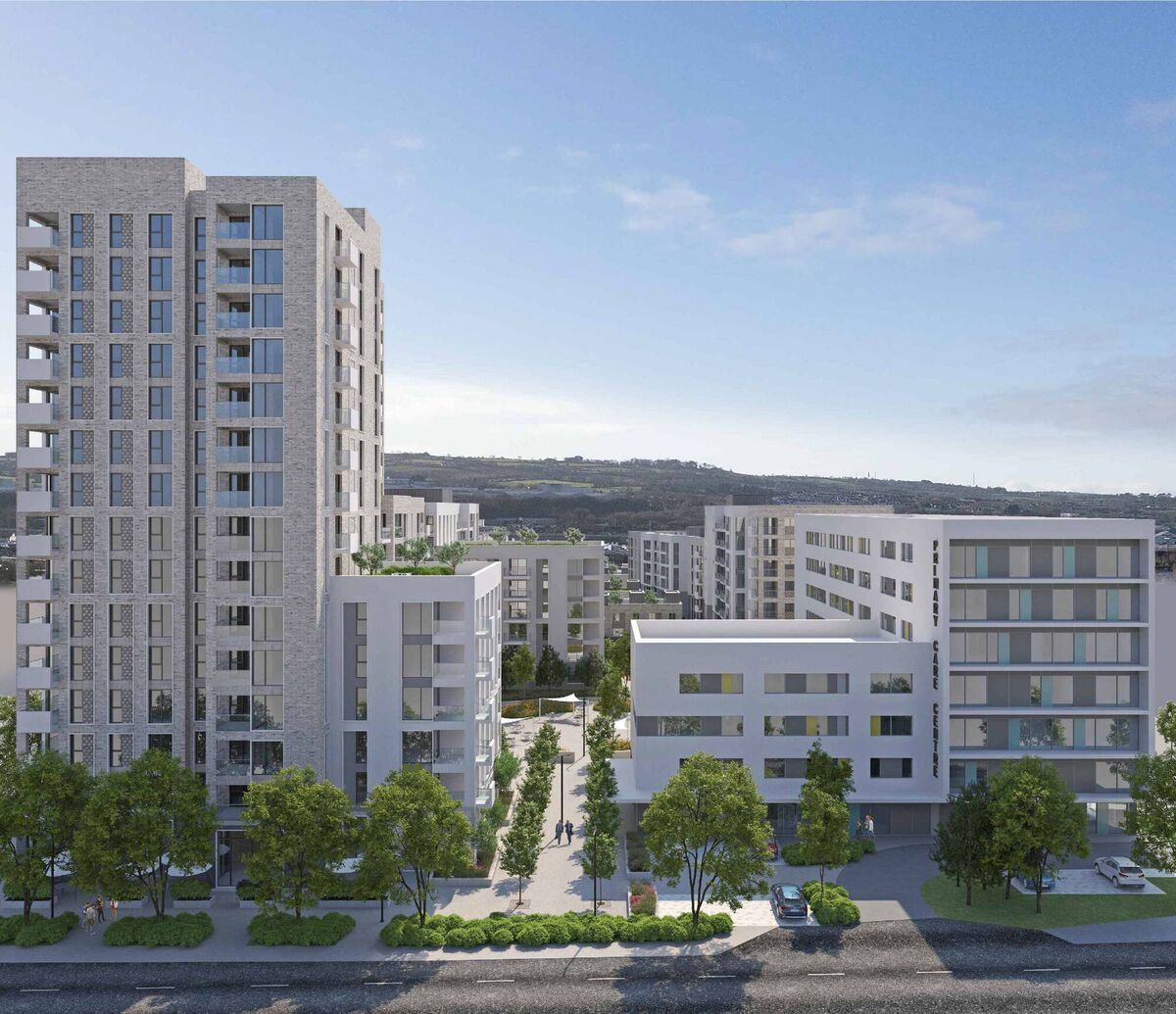 ARTIST IMPRESSION : Developers have submitted fresh plans to An Bord Pleanála for over 600 new homes at the former CMP Dairy site on the Kinsale Road in Cork. It is the second such application made by Watfore Ltd, a property management and development subsidiary of Dairygold, after the planning board sought further consideration and/or amendment to the proposals first lodged last August. The site is a 3.39-hectare brownfield location lying between Cork Airport and the city centre, at the junction of the Tramore Road and Kinsale Road. Illustrations Pedersen Focus  ARTIST IMPRESSION : Developers have submitted fresh plans to An Bord Pleanála for over 600 new homes at the former CMP Dairy site on the Kinsale Road in Cork. It is the second such application made by Watfore Ltd, a property management and development subsidiary of Dairygold, after the planning board sought further consideration and/or amendment to the proposals first lodged last August. The site is a 3.39-hectare brownfield location lying between Cork Airport and the city centre, at the junction of the Tramore Road and Kinsale Road. Illustrations Pedersen Focus