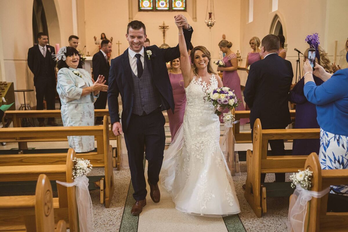 The couple at St Mary's Church in Innishannon.